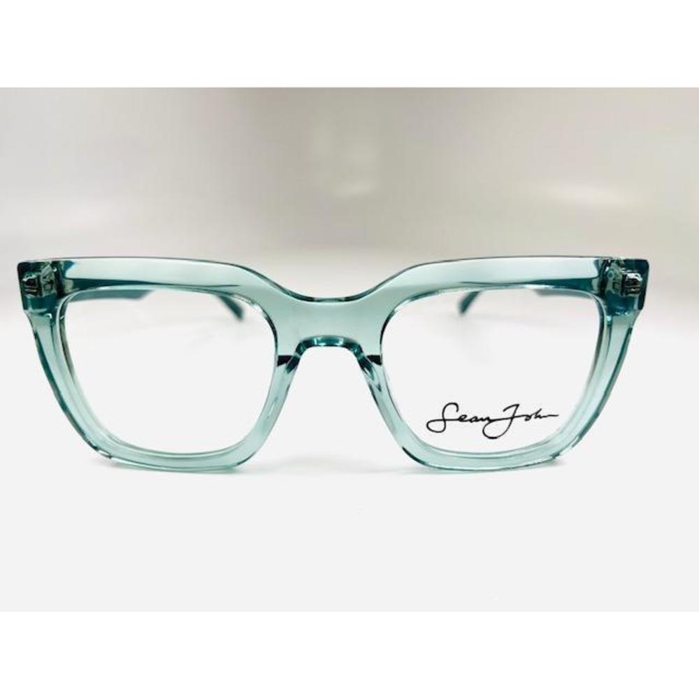 New SEAN JOHN SJLO 6045E 516 Crystal Teal Eyeglasses 52/22/150